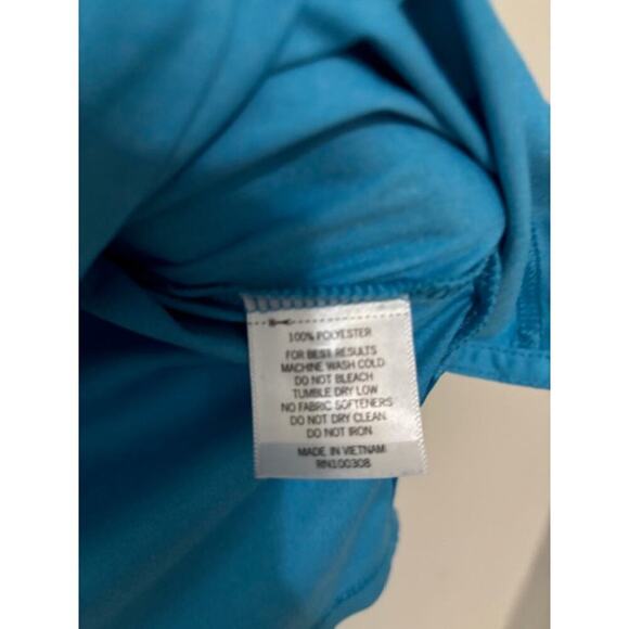 Peter Millar Polo Shirt Golf Mens Size Large Stretch Summer Comfort Blue Aqua - Picture 5 of 6